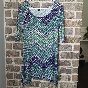 💥🎪❤Cable & Gauge Multicolored Chevron Tunic